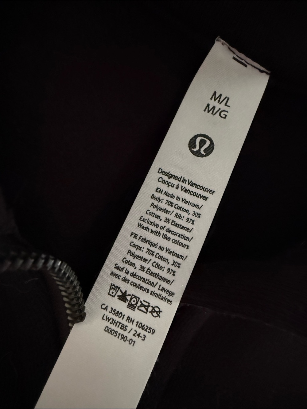 Lululemon Scuba Oversized Funnel-Neck Half Zip Long Black - M/L - Picture 6 of 15